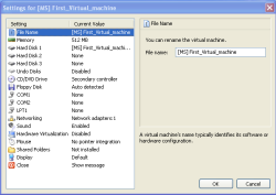 Virtual PC 2007 settings
