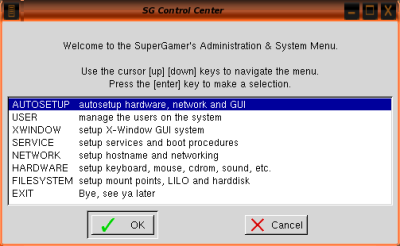 図7 SuperGamerオリジナルの管理ツール「SG Control Center」