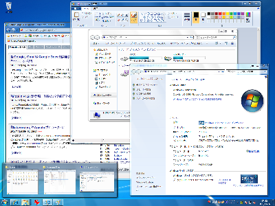 図1 Windows 7のデスクトップ画面