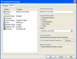 New options in VMware Workstation 6 beta