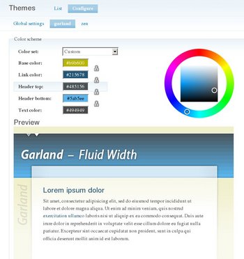 Garland color selection picker