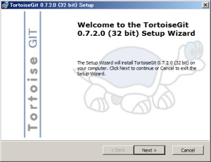 図4 TortoiseGitのインストーラ。インストール後には再起動が必要だ