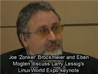 Eben Moglen discusses Larry Lessig's LinuxWorld keynote