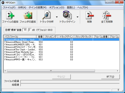 図1 MP3の音量を一定に揃える「MP3Gain」