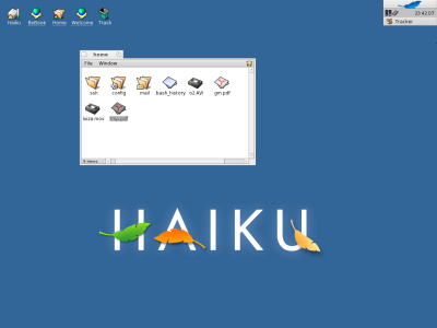 図3 Haikuのデスクトップ